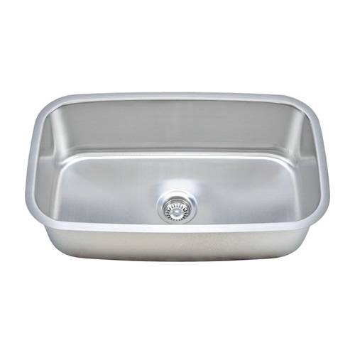 Wells Sinkware 18 Gauge Single Bowl Undermount Stainless Steel Kitchen Sink Package CMU3118-10-1