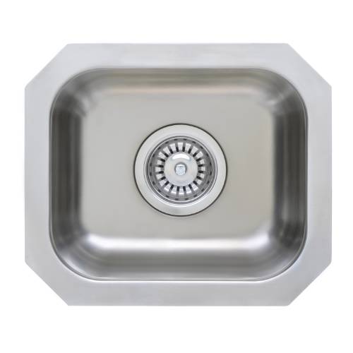 Wells Sinkware 18 Gauge Single Undermount Bowl Stainless Steel Kitchen Sink GLU1412-7-1