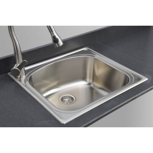 Wells Sinkware 18 Gauge Single Bowl Topmount Stainless Steel Kitchen Sink Package CHT2522-10L-1