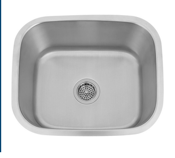 Wells Sinkware 18 Gauge Single Bowl Undermount Stainless Steel Kitchen Sink Package CMU2318-9-1