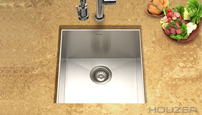 Houzer Contempo Zero Radius Undermount Prep Sink CTR-1700