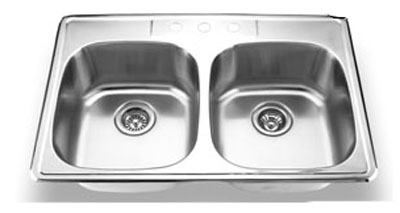 Suneli SM560-820C Topmount Double Bowl Stainless Steel Sink