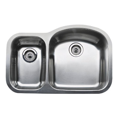 Blanco Wave Plus MicroEdge Inset/Flushmount 1-1/2" Reverse Double Bowl Sink