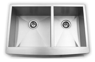 Suneli AP3320BL Double Bowl Apron Stainless Steel Sink