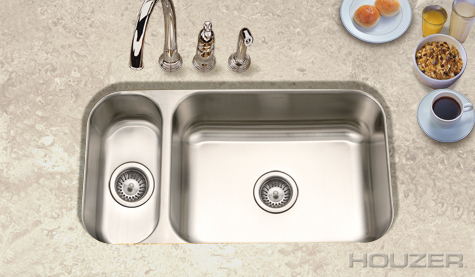 Houzer Elite Undermount 80/20 Double Bowl EHD-3118-1