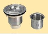 Kitchen Sink Strainer with Removable 2 1/8 Inch Basket Included in Brushed Finish
