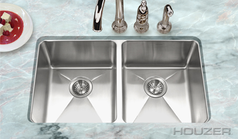 Houzer Nouvelle Undermount 50/50 Double Bowl NOD-4200