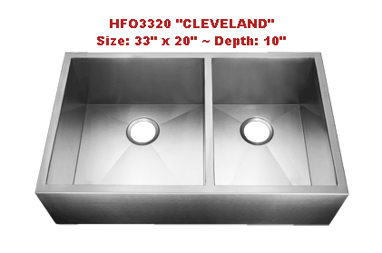 Homeplace Cleveland HFO3320 Double Bowl Stainless Steel Sink