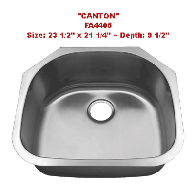 Futura Canton FA4405 Single Bowl Stainless Steel Kitchen Sink