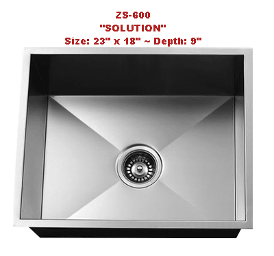 Urban Place Solution ZS-600 Single Bowl Stainless Steel Sink