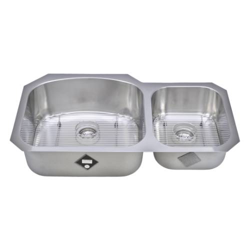 Wells Sinkware 17 Gauge Deck/ 18 Gauge Double Bowl Undermount Stainless Steel Kitchen Sink Package CHU3721-97-1