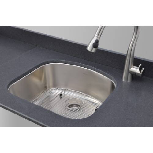 Wells Sinkware 17 Gauge Deck/ 18 Gauge Single Bowl Undermount Stainless Steel Kitchen Sink Package CHU2421-10-1