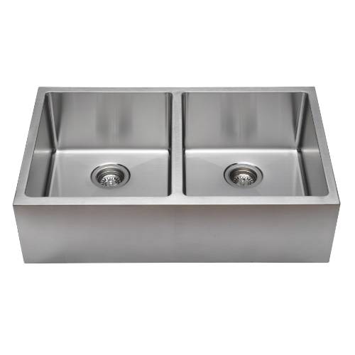 Wells Sinkware Commercial Grade 16 Gauge Handcrafted Double Bowl Undermount Stainless Steel Kitchen Sink Package CSU3320-99-AP-1