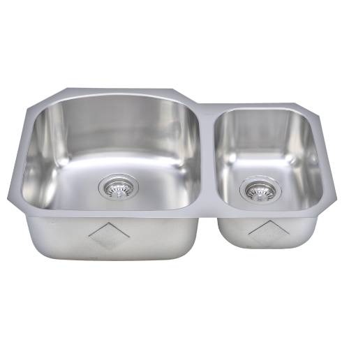 Wells Sinkware 17 Gauge Deck/ 18 Gauge Double Bowl Undermount Stainless Steel Kitchen Sink CHU3221-97