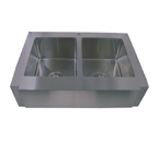 36 Stainless Steel Zero Radius Kitchen Sink Curve Apron Front WC12D0002