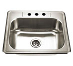 Alpha International D-231 Drop-In Single Bowl Stainless Steel Sink