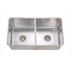 Dawn DSC301717 Undermount Single Bowl with Acrylic Glass Divide, 16 Gauge Stainless Steel Sink