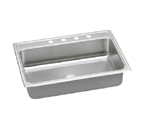 Elkay Lustertone LRAD3122 U-Channel Topmount Single Bowl Stainless Steel Sink