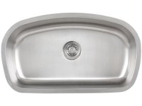 Ticor S115 Undermount 16-Gauge Stainless Single Bowl Kitchen Sink With Free Deluxe Strainer