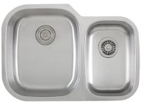 Ticor S315 Undermount 16 G Stainless Steel Double Bowl Kitchen Sink With Free Pullout Basket Strainer & Deluxe Strainer
