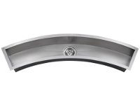 Ticor Undermount Curved Trough Stainless Steel Kitchen Prep Sink 16G TR3300 With Free Deluxe Strainer