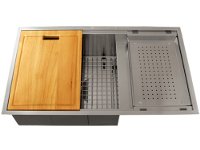 Ticor TR4100 Undermount 16-Gauge Stainless Steel Square Kitchen Sink + Accessories