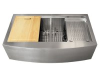 Ticor TR9030 16-Gauge Stainless Steel Apron Kitchen Sink + Accessories