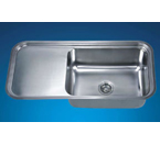 Dawn DSU4120 Undermount Single Bowl with Work Surface Stainless Steel Sink