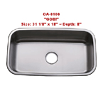 Oasis Gobi OA-0100 Single Bowl Stainless Steel Kitchen Sink
