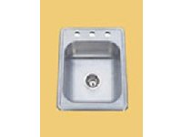 Plumber Friendly PFSS151562 15 x 15 Single Bowl Stainless Steel Sink
