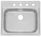 Franke USA SSK851NB/854NB Topmount Single Bowl Stainless Steel Sink