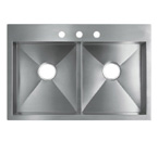 33" Top-Mount / Drop-In Stainless Steel Kitchen Sink HTE3322