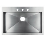33" Top-Mount / Drop-In Stainless Steel Kitchen Sink - Single HTS3322