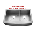 Homeplace Tyler EFD3320 Double Bowl Stainless Steel Sink